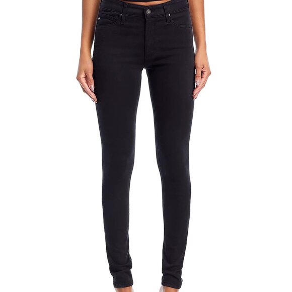 AG Farrah High-Rise Sateen Skinny Jeans in Black Sz 24- NWT - MSRP $188 - Picture 1 of 2